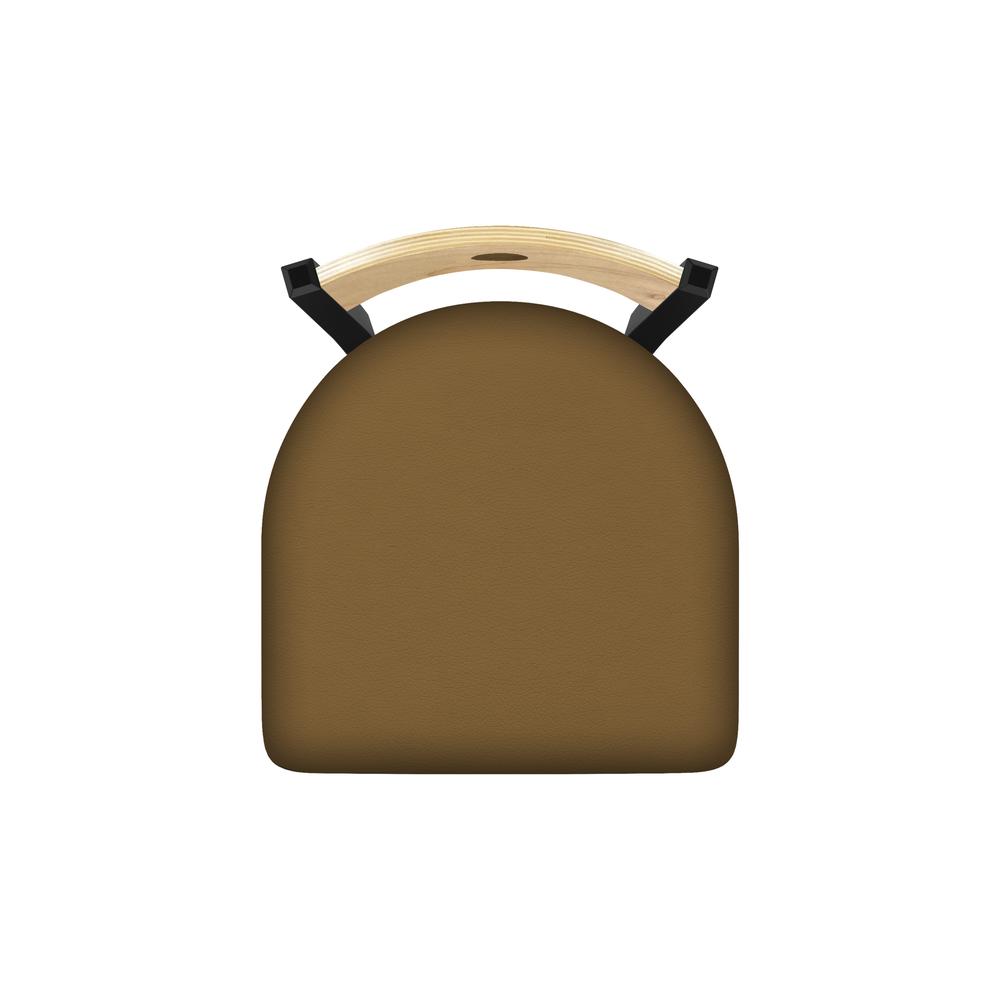 630 Voltaire 18" Chair with Black Wrinkle Finish, Natural Back, and Canter Saddle Seat. Picture 2