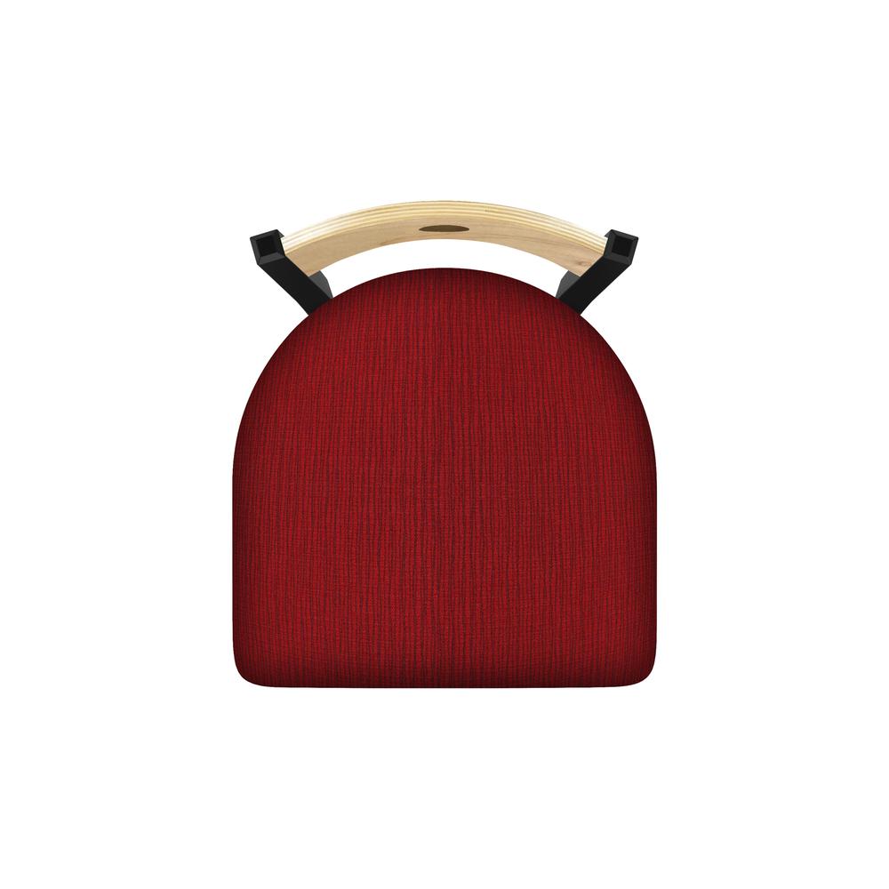 630 Voltaire 18" Chair with Black Wrinkle Finish, Natural Back, and Graph Ruby Seat. Picture 2