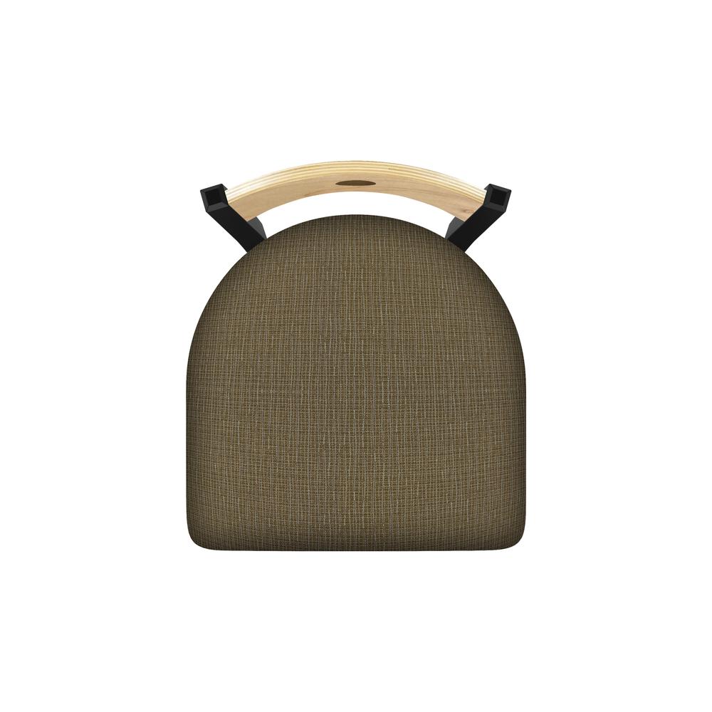 630 Voltaire 18" Chair with Black Wrinkle Finish, Natural Back, and Graph Cork Seat. Picture 2