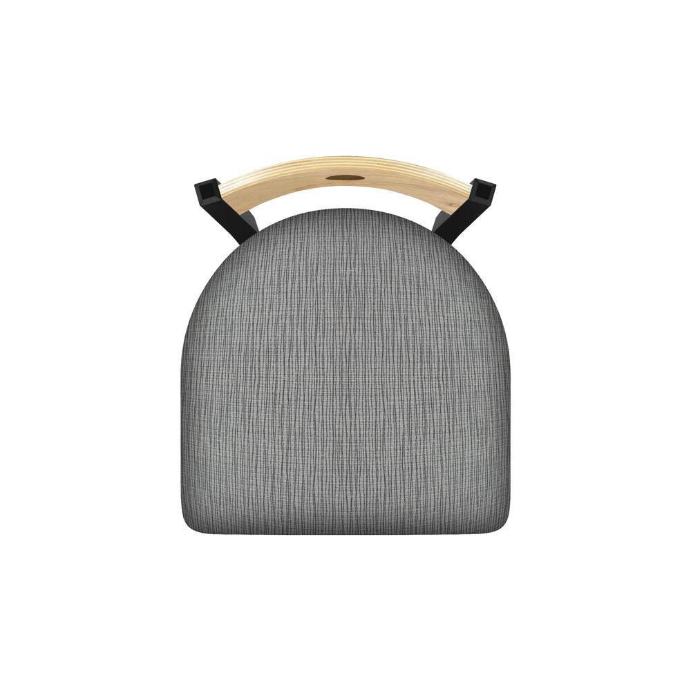 630 Voltaire 18" Chair with Black Wrinkle Finish, Natural Back, and Graph Alpine Seat. Picture 2