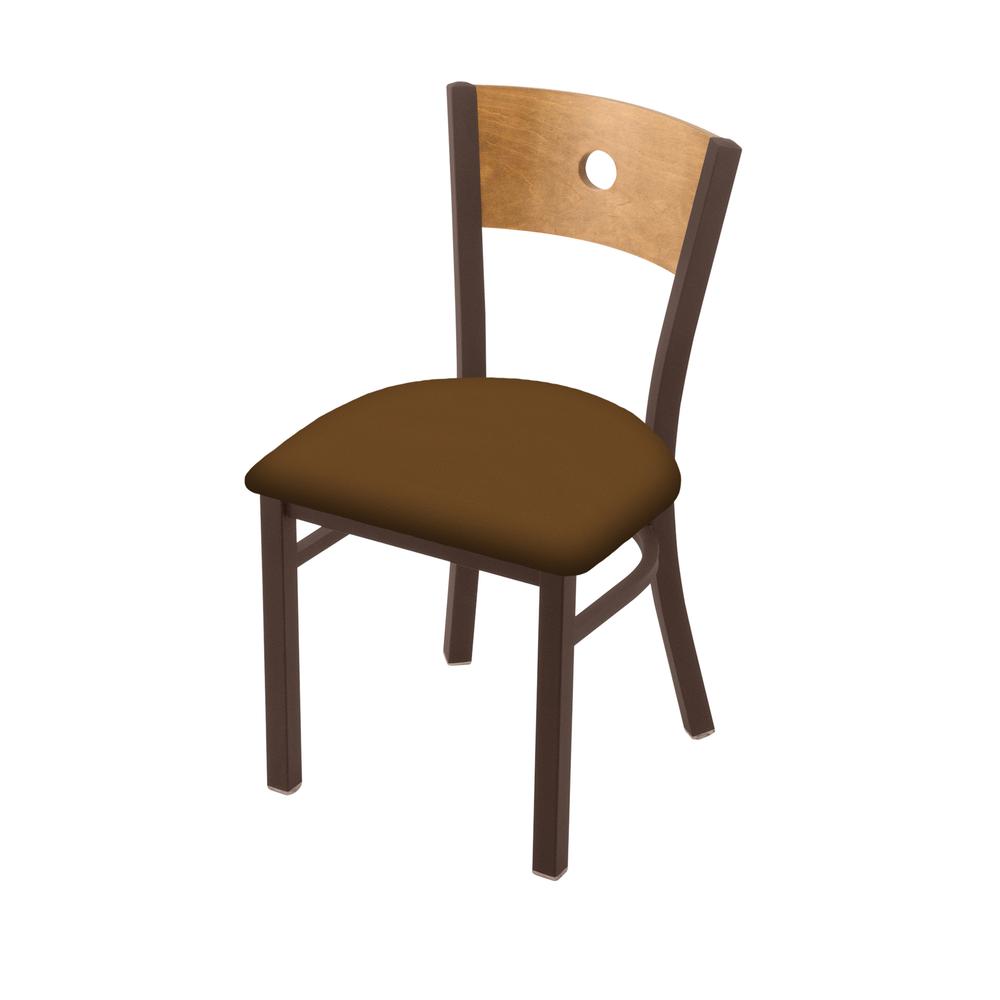 630 Voltaire 18" Chair with Bronze Finish, Medium Back, and Canter Thatch Seat. Picture 1