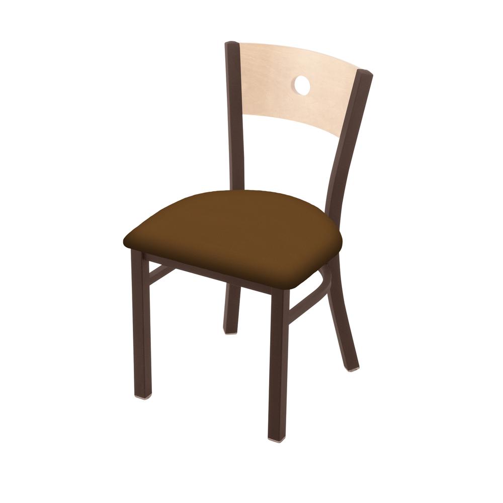 630 Voltaire 18" Chair with Bronze Finish, Natural Back, and Canter Thatch Seat. Picture 1