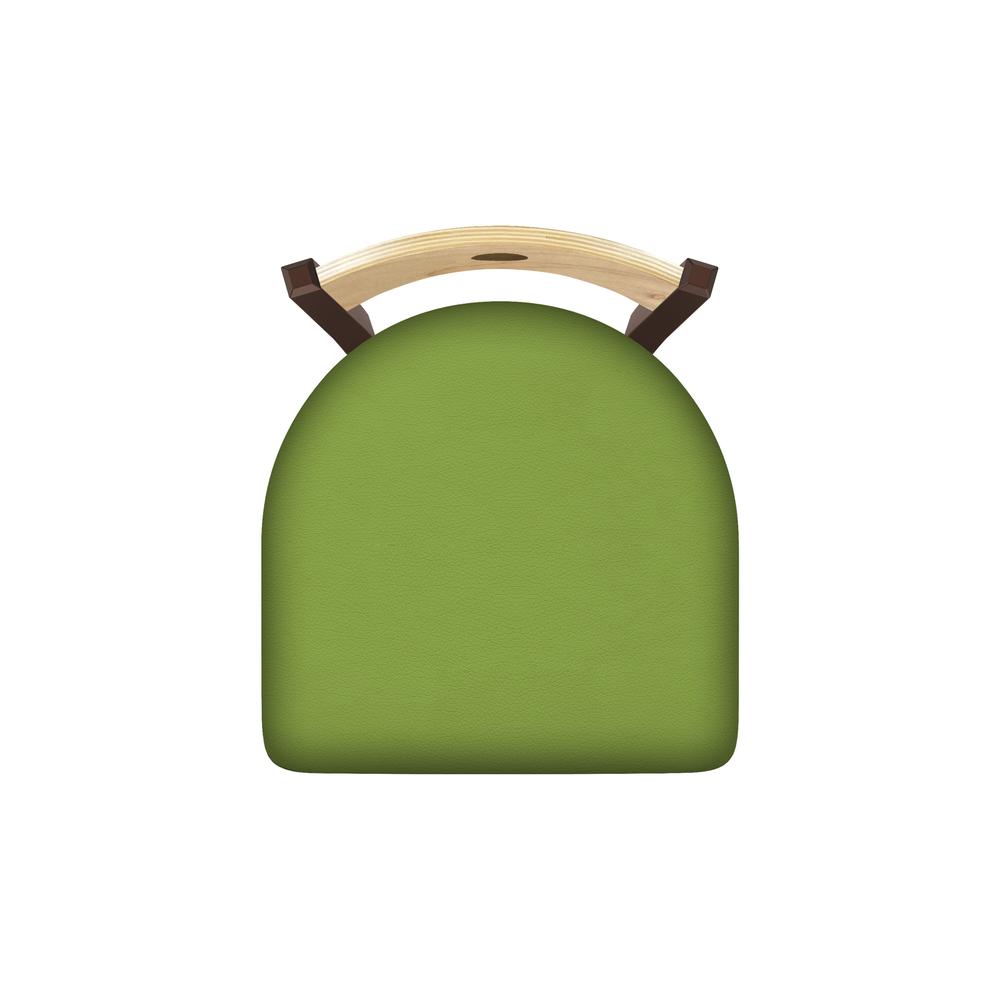630 Voltaire 18" Chair with Bronze Finish, Natural Back, and Canter Kiwi Green Seat. Picture 2