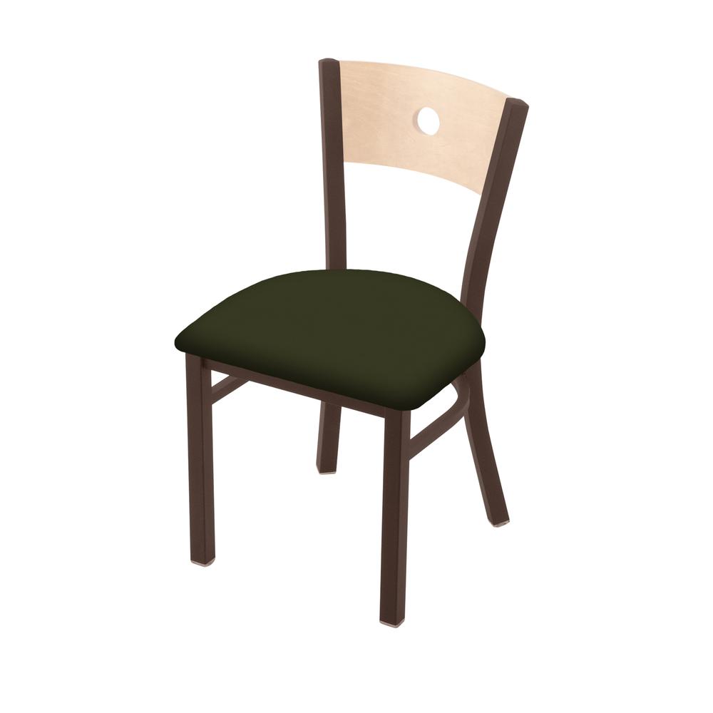 630 Voltaire 18" Chair with Bronze Finish, Natural Back, and Canter Pine Seat. Picture 1
