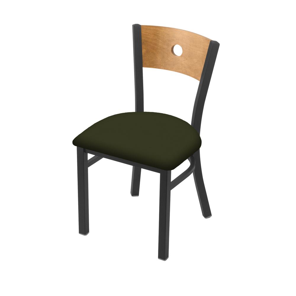 630 Voltaire 18" Chair with Pewter Finish, Medium Back, and Canter Pine Seat. Picture 1