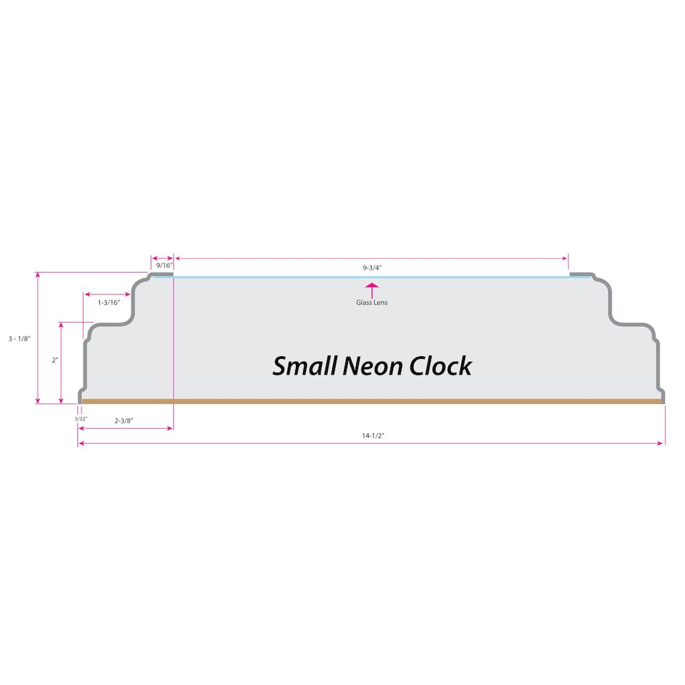 Indiana University 15" Double Neon Wall Clock. Picture 3