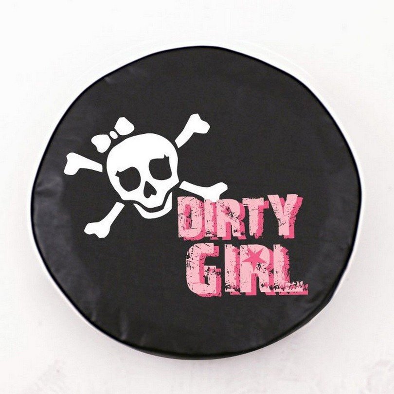 Dirty Girl (Skull) Tire Cover. Picture 1