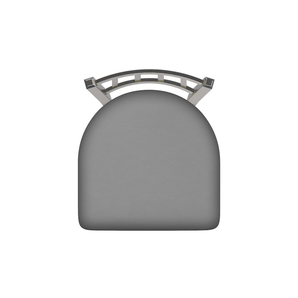 810 Contessa Stainless Steel 36" Swivel Bar Stool, Canter Folkstone Grey Seat. Picture 3