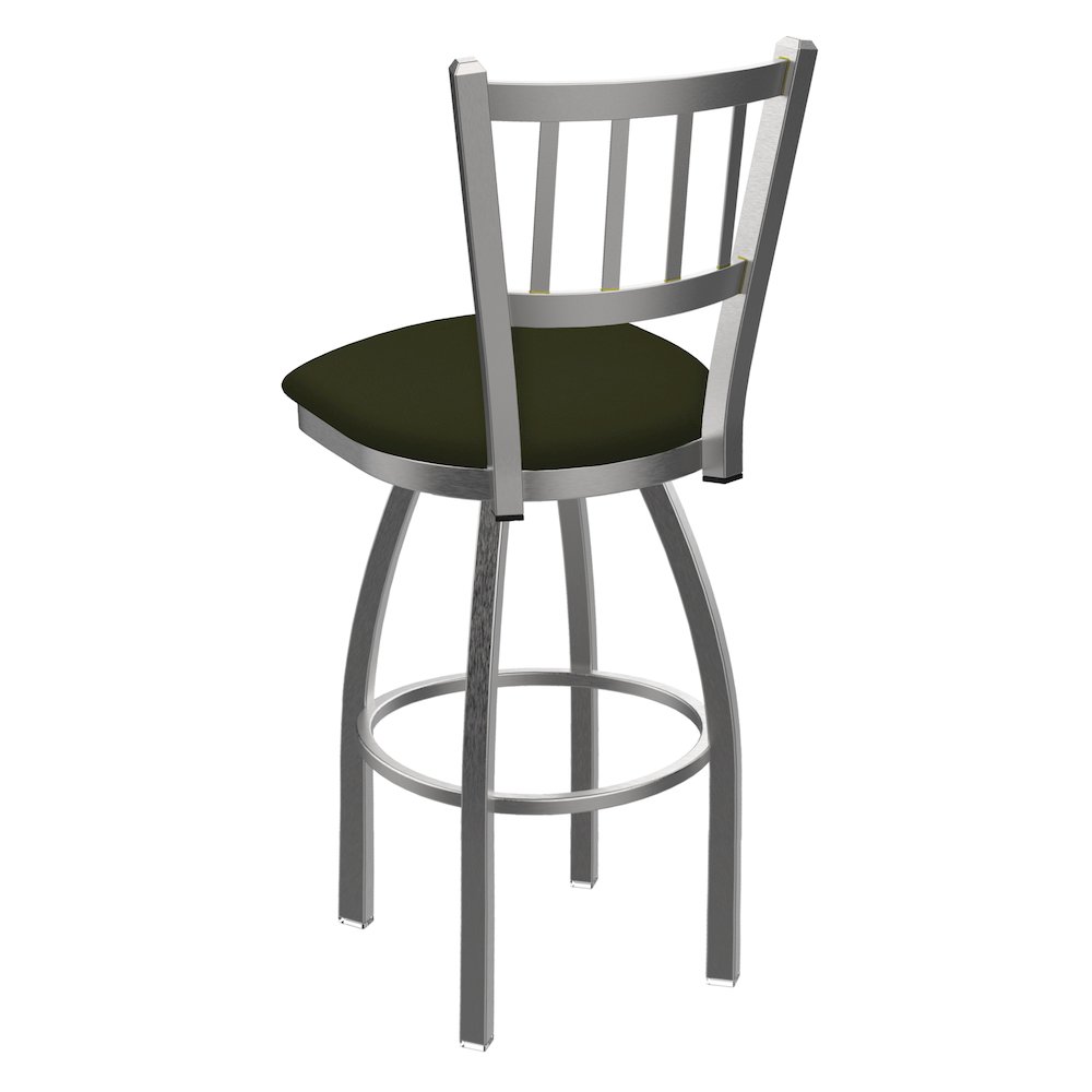 810 Contessa Stainless Steel 25" Swivel Counter Stool with Canter Pine Seat. Picture 2