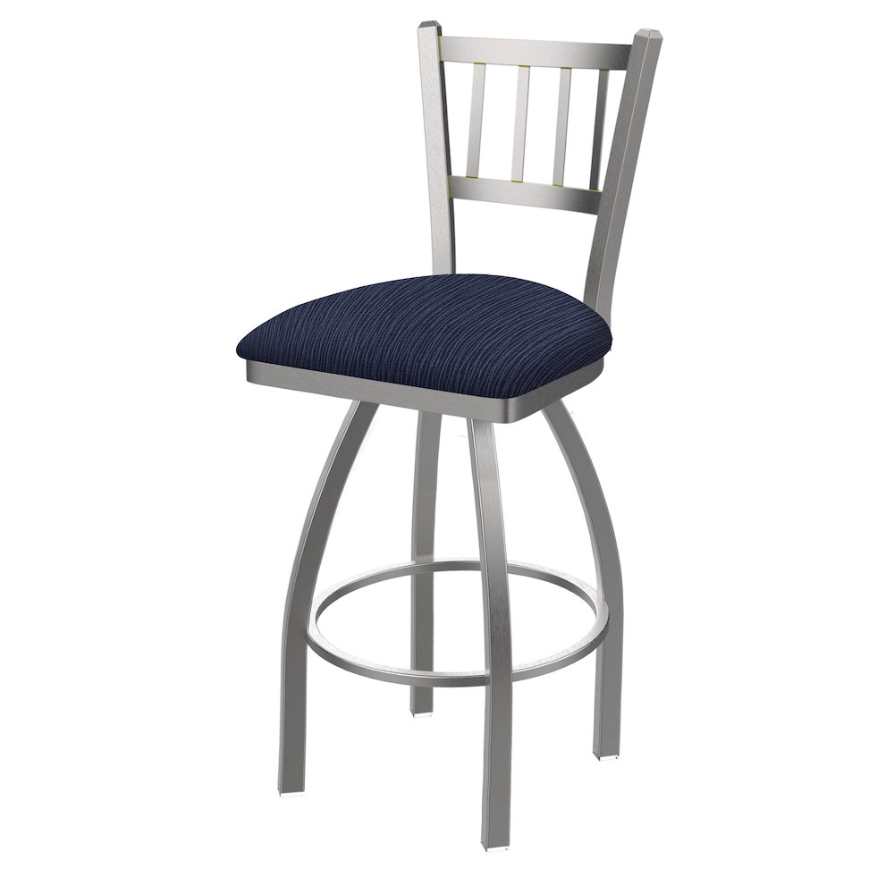 810 Contessa Stainless Steel 25" Swivel Counter Stool with Graph Anchor Seat. Picture 1