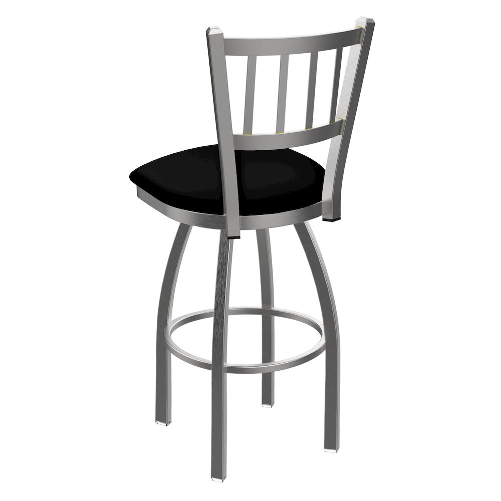 810 Contessa Stainless Steel 25" Swivel Counter Stool with Black Vinyl Seat. Picture 2