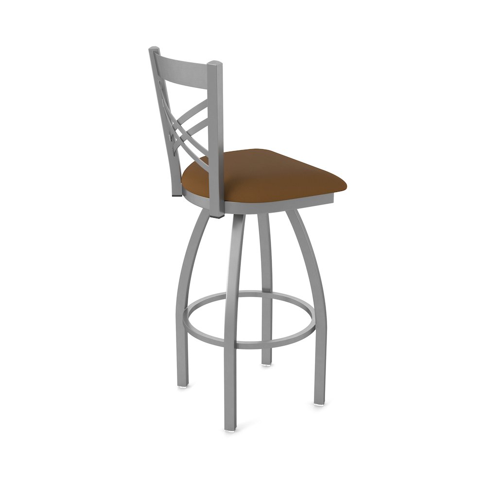 820 Catalina Stainless Steel 25" Swivel Counter Stool with Canter Thatch Seat. Picture 2