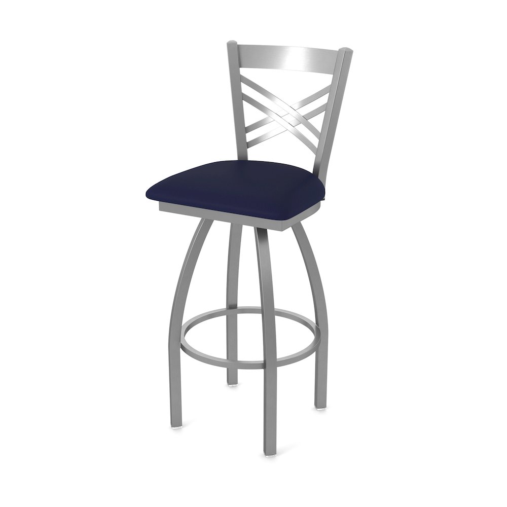 820 Catalina Stainless Steel 25" Swivel Counter Stool with Canter Twilight Seat. Picture 1