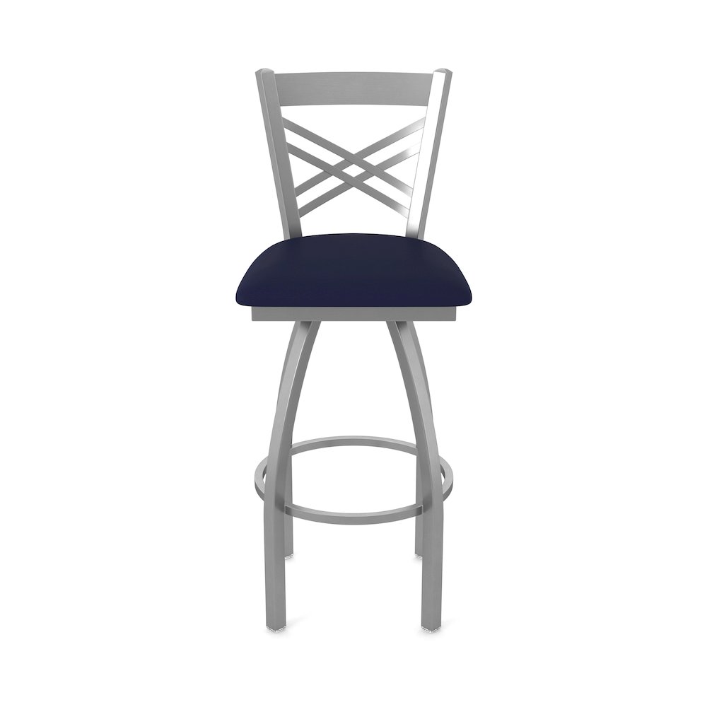 820 Catalina Stainless Steel 36" Swivel Bar Stool with Canter Twilight Seat. Picture 5