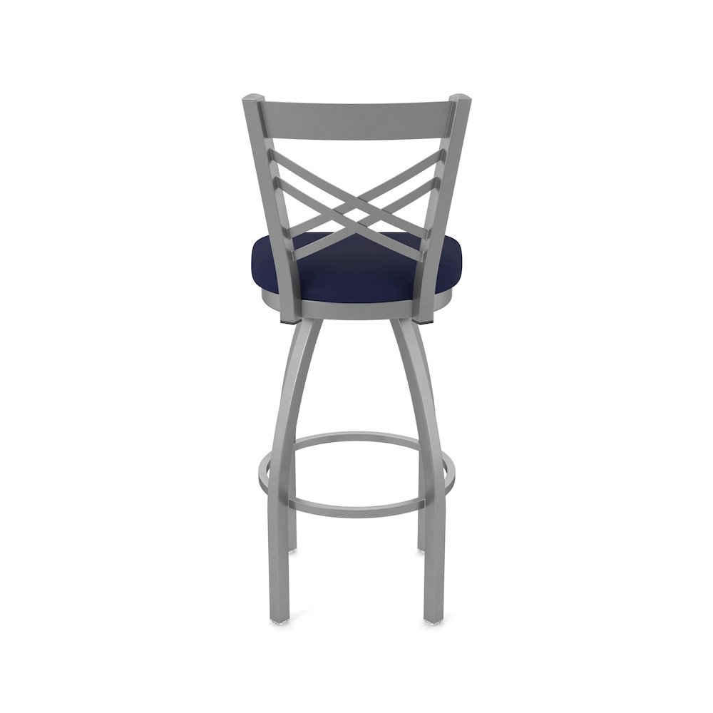 820 Catalina Stainless Steel 36" Swivel Bar Stool with Canter Twilight Seat. Picture 6