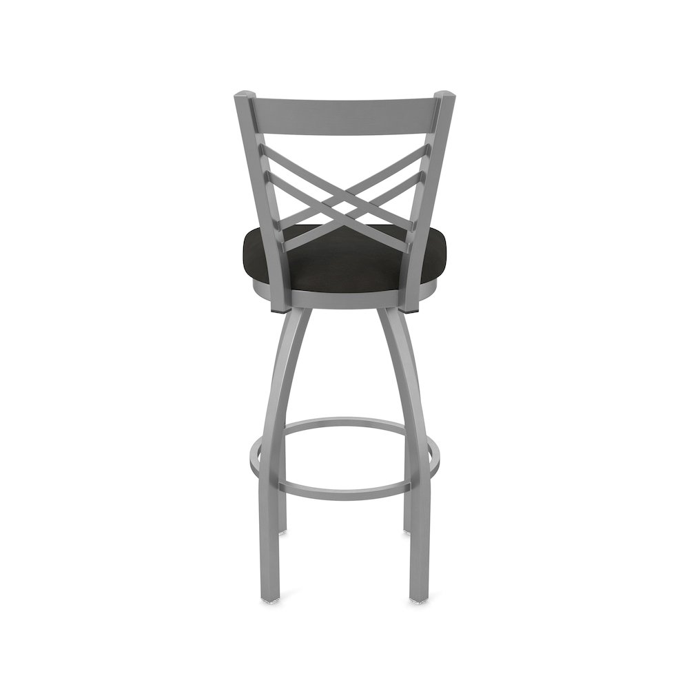820 Catalina Stainless Steel 36" Swivel Bar Stool with Canter Espresso Seat. Picture 6