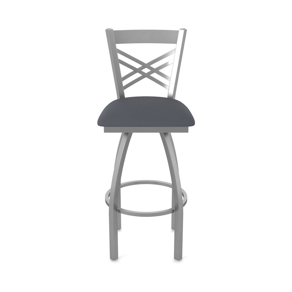 820 Catalina Stainless Steel 36" Swivel Bar Stool with Canter Storm Seat. Picture 5