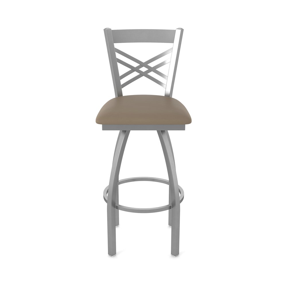 820 Catalina Stainless Steel 36" Swivel Bar Stool with Canter Earth Seat. Picture 5