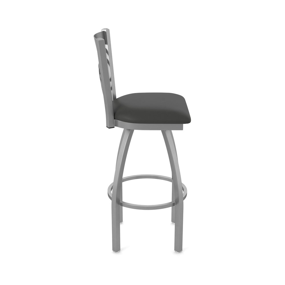 820 Catalina Stainless Steel 36" Swivel Bar Stool with Canter Iron Seat. Picture 4