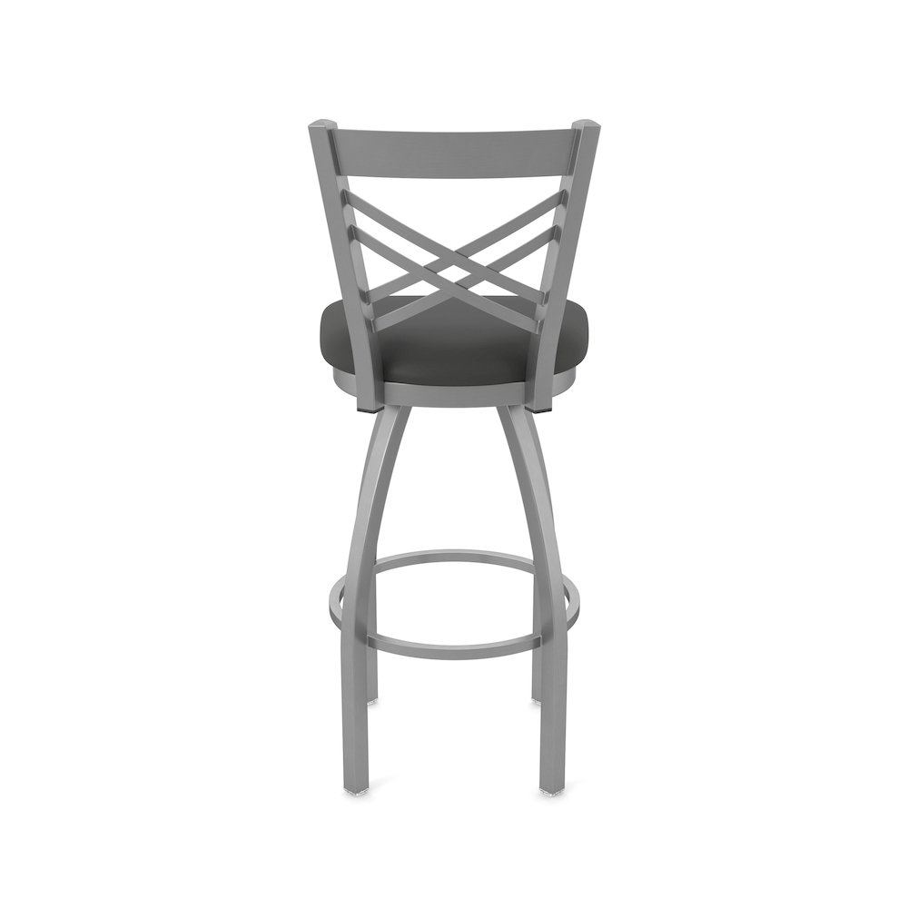 820 Catalina Stainless Steel 36" Swivel Bar Stool with Canter Iron Seat. Picture 6