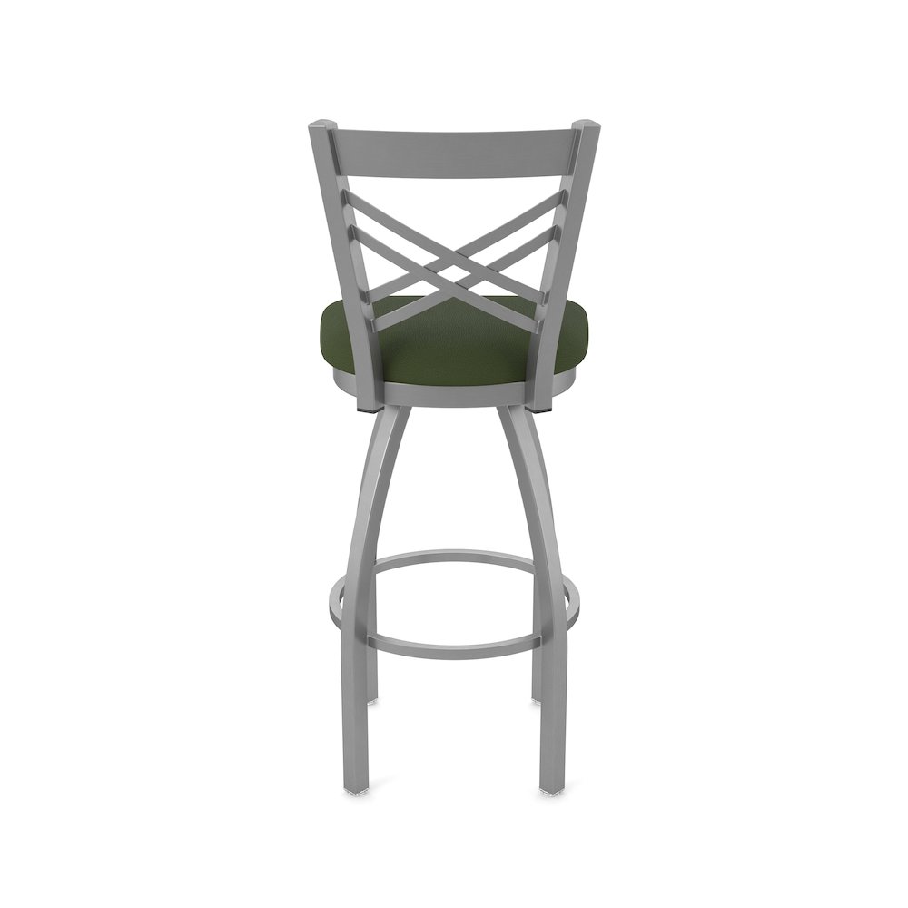 820 Catalina Stainless Steel 36" Swivel Bar Stool with Canter Pine Seat. Picture 6