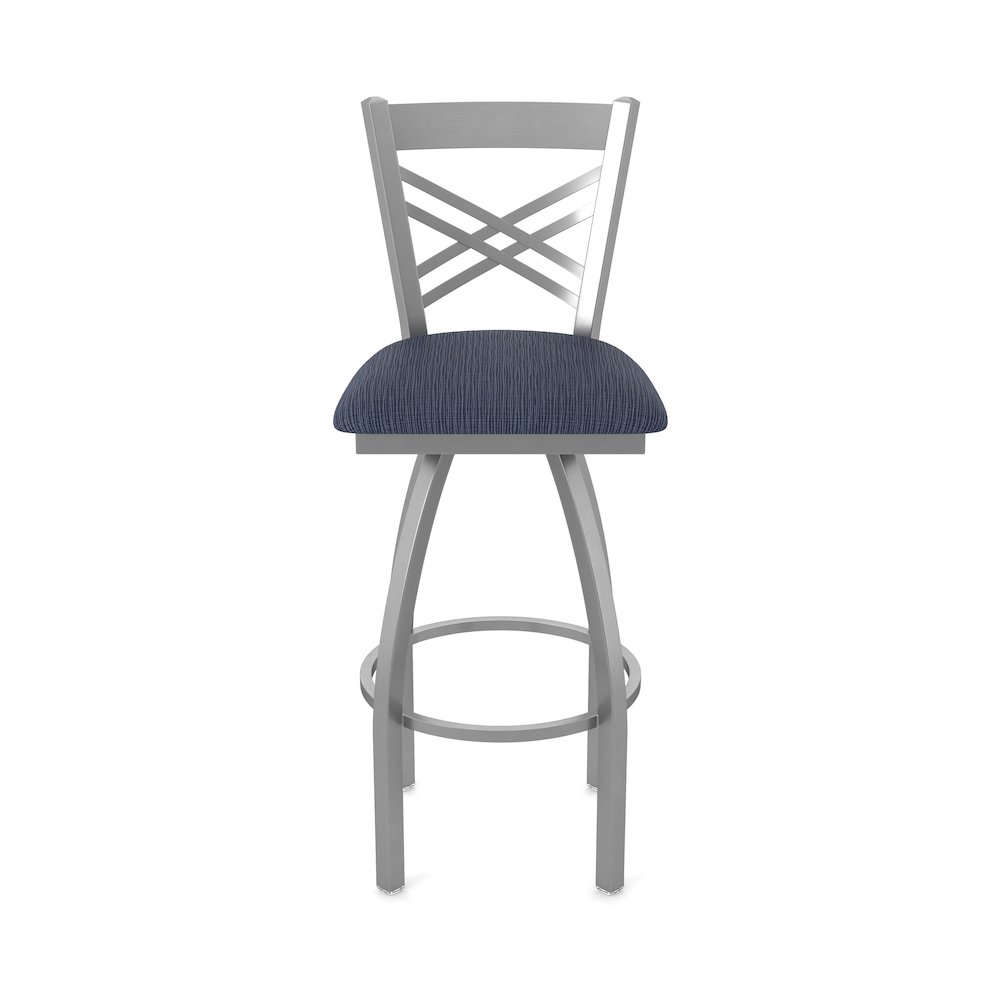 820 Catalina Stainless Steel 36" Swivel Bar Stool with Graph Anchor Seat. Picture 5