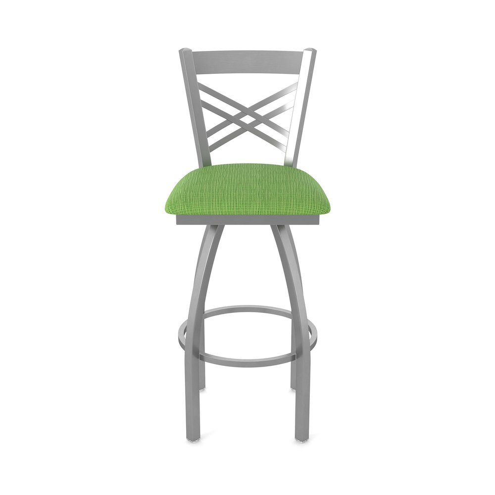 820 Catalina Stainless Steel 36" Swivel Bar Stool with Graph Parrot Seat. Picture 5