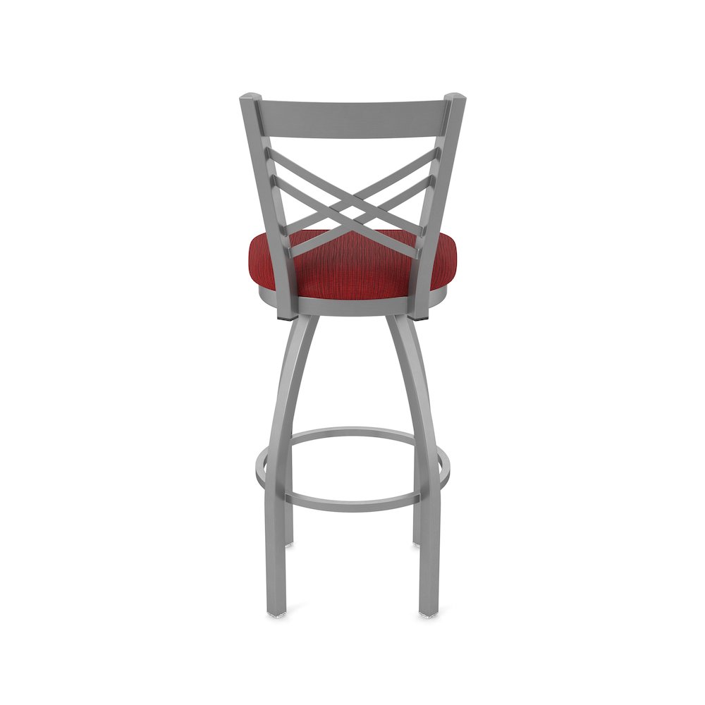 820 Catalina Stainless Steel 36" Swivel Bar Stool with Graph Ruby Seat. Picture 6