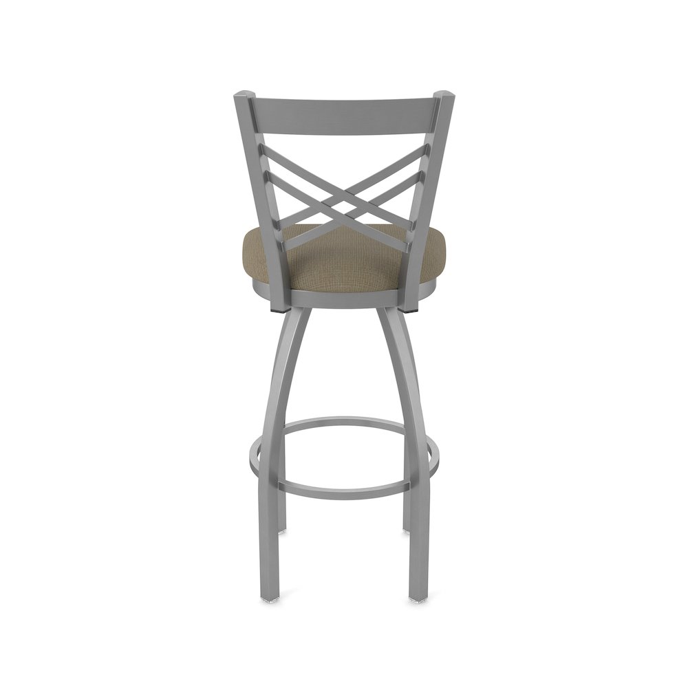 820 Catalina Stainless Steel 36" Swivel Bar Stool with Graph Cork Seat. Picture 6