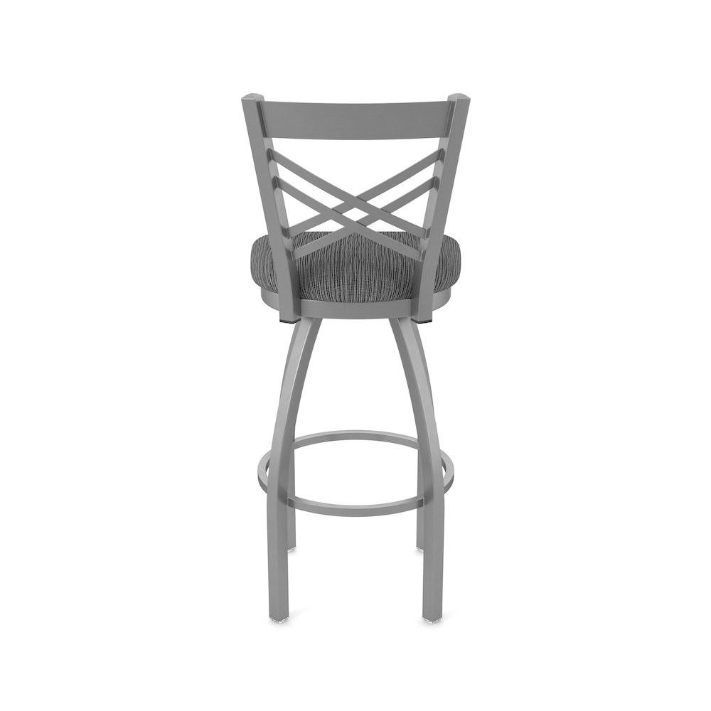 820 Catalina Stainless Steel 36" Swivel Bar Stool with Graph Coal Seat. Picture 6