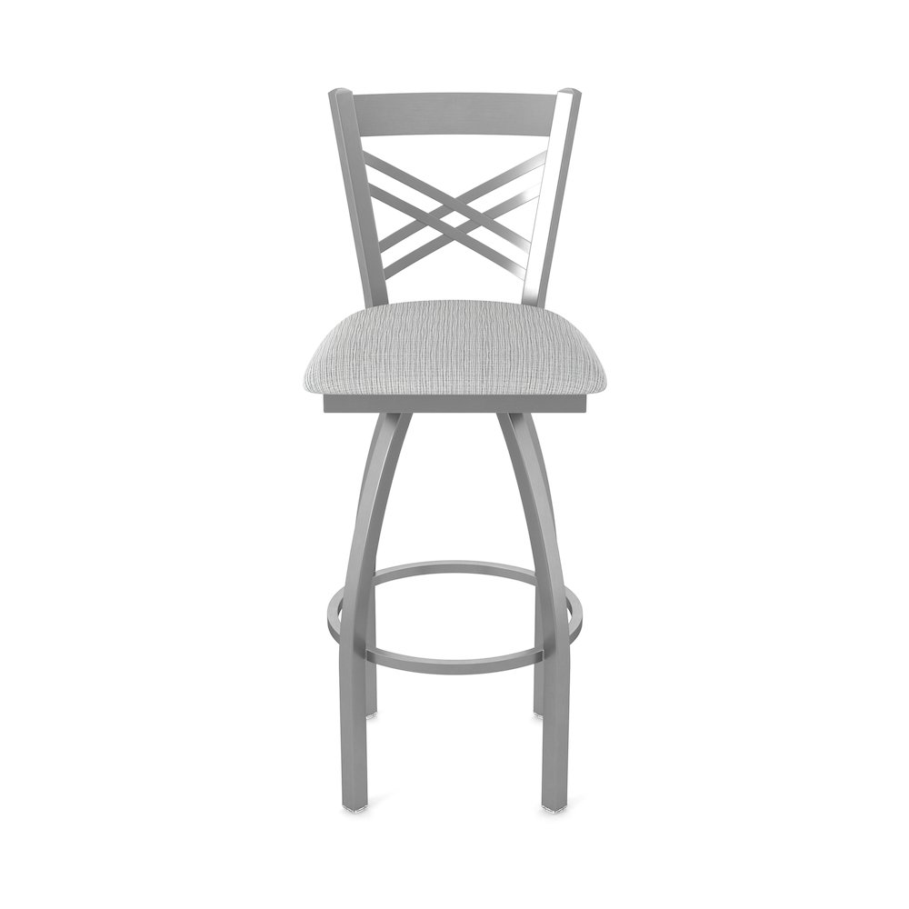 820 Catalina Stainless Steel 36" Swivel Bar Stool with Graph Alpine Seat. Picture 5