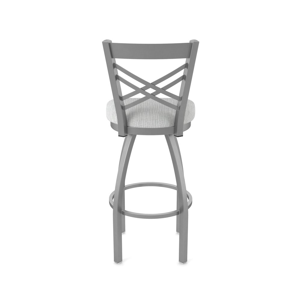 820 Catalina Stainless Steel 36" Swivel Bar Stool with Graph Alpine Seat. Picture 6