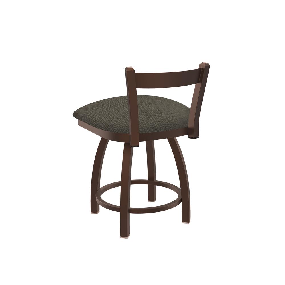 821 Catalina 18" Low Back Swivel Vanity Stool with Bronze Finish and Graph Chalice Seat. Picture 2
