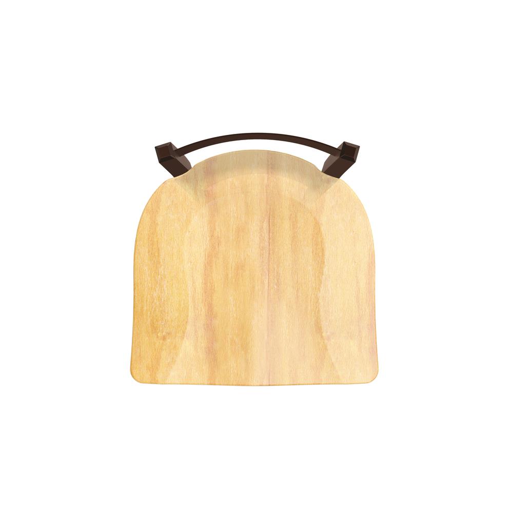 821 Catalina 18" Low Back Swivel Vanity Stool with Bronze Finish and Natural Maple Seat. Picture 3