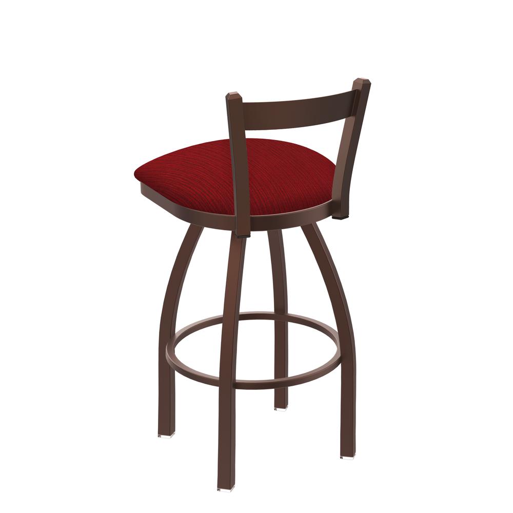 821 Catalina 30" Low Back Swivel Bar Stool with Bronze Finish and Graph Ruby Seat. Picture 2