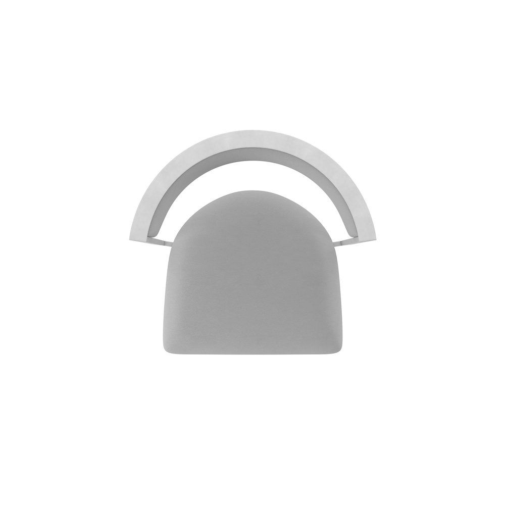 Swivel Counter Stool with Anodized Nickel Finish and Canter Folkstone Grey Seat. Picture 3