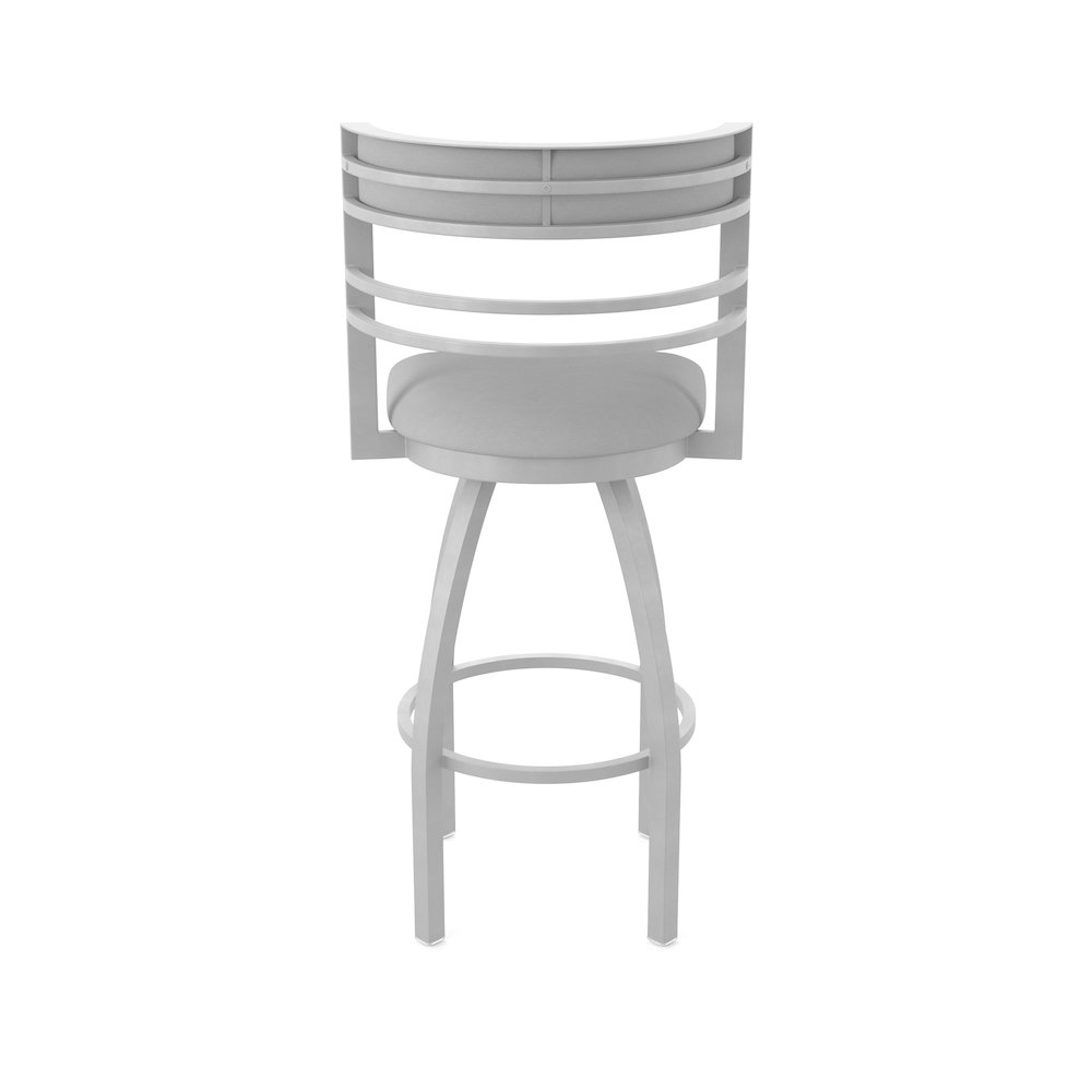 Swivel Counter Stool with Anodized Nickel Finish and Canter Folkstone Grey Seat. Picture 6