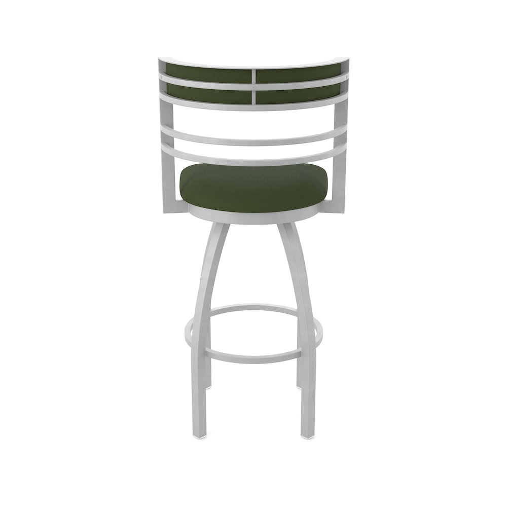 Swivel Counter Stool with Anodized Nickel Finish and Canter Pine Seat and Back. Picture 6