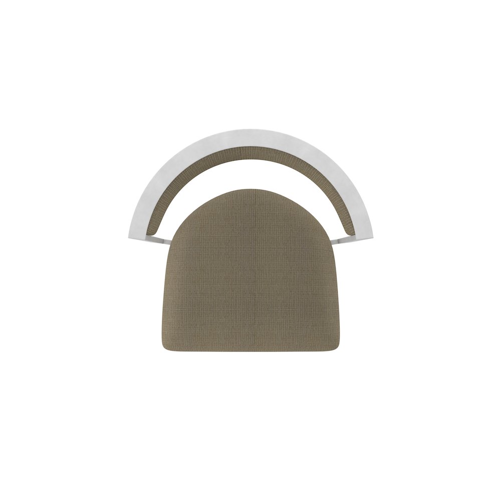 Swivel Counter Stool with Anodized Nickel Finish and Graph Cork Seat and Back. Picture 3