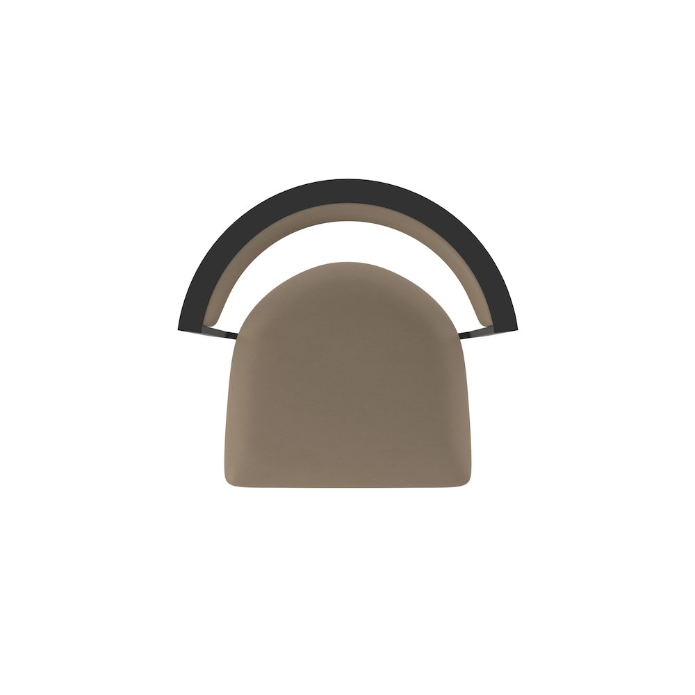 Swivel Counter Stool with Black Wrinkle Finish and Canter Earth Seat and Back. Picture 3
