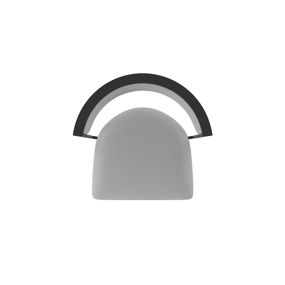 Swivel Counter Stool with Black Wrinkle Finish and Canter Folkstone Grey Seat. Picture 3