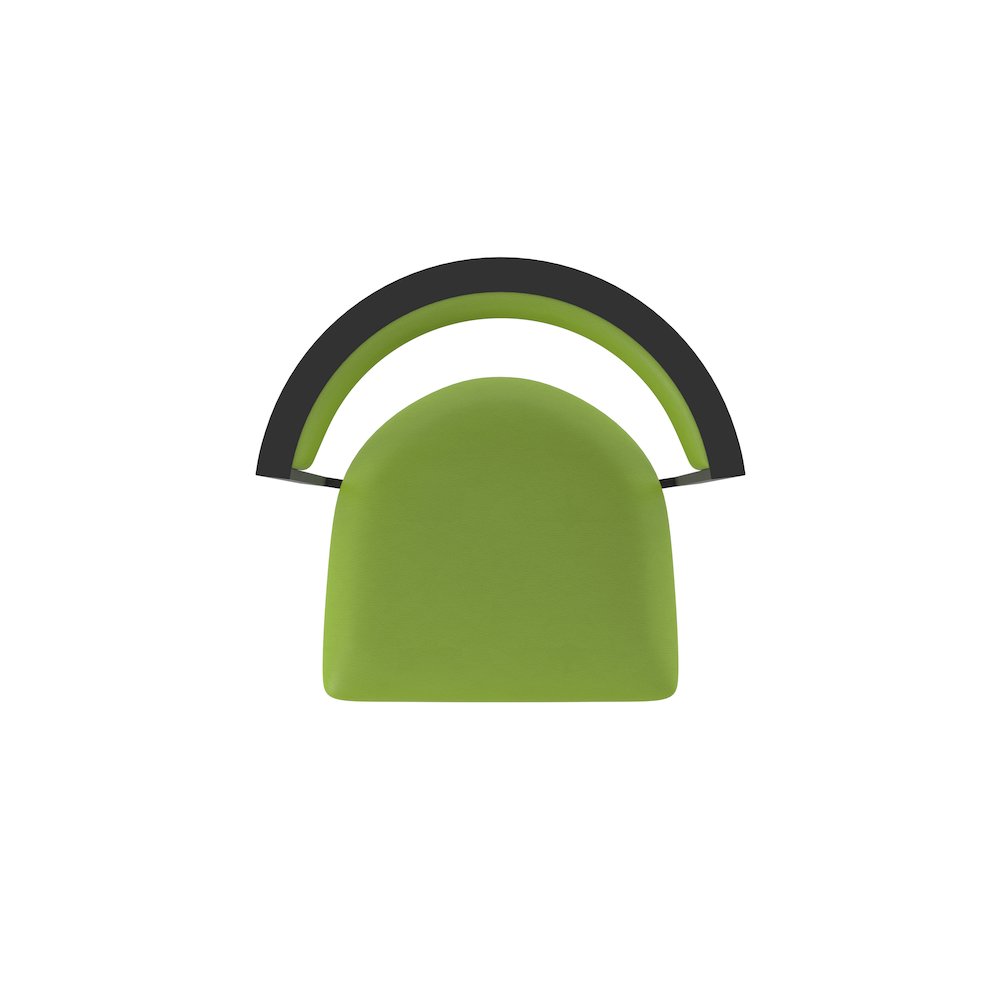 Swivel Counter Stool with Black Wrinkle Finish and Canter Kiwi Green Seat. Picture 3