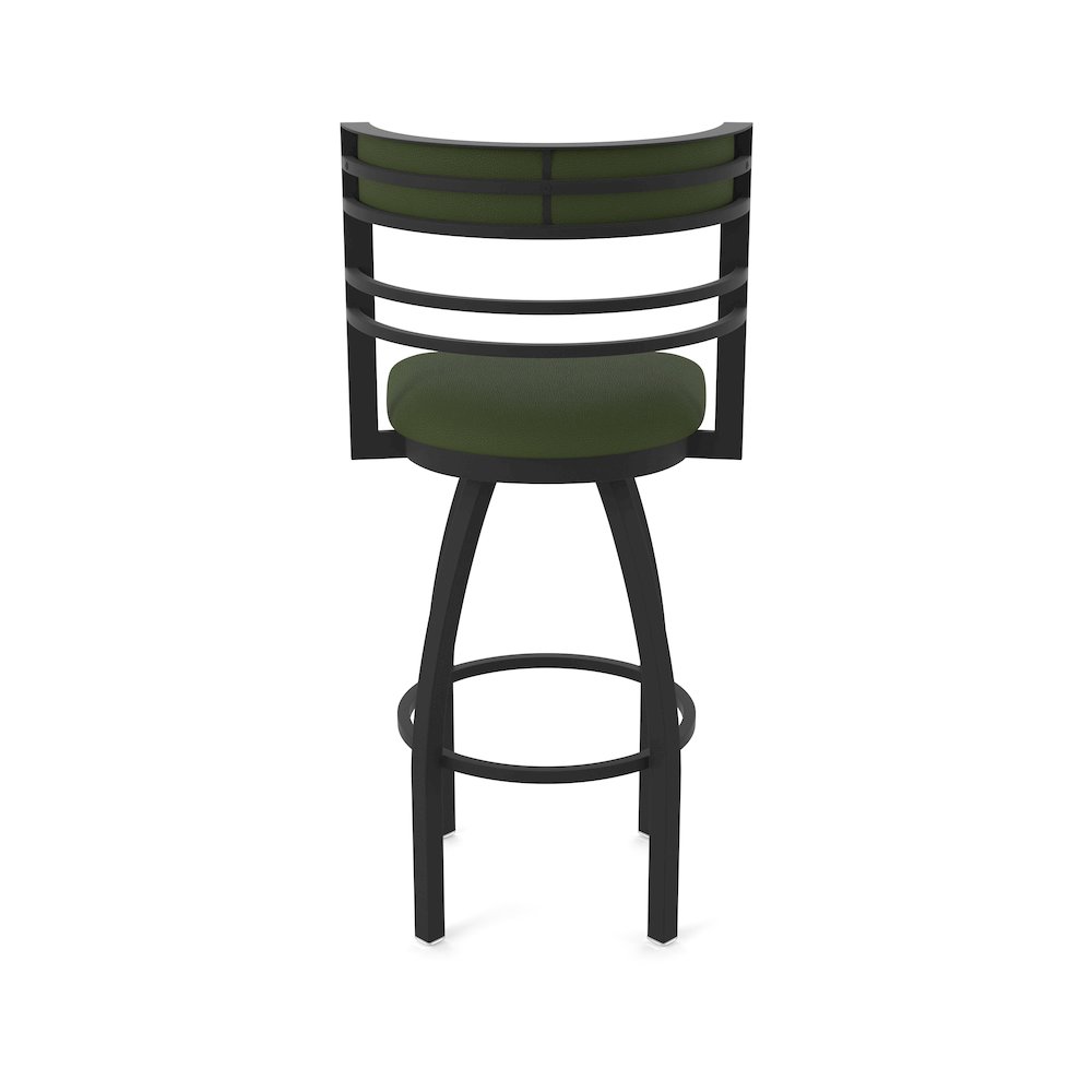Swivel Counter Stool with Black Wrinkle Finish and Canter Pine Seat and Back. Picture 6