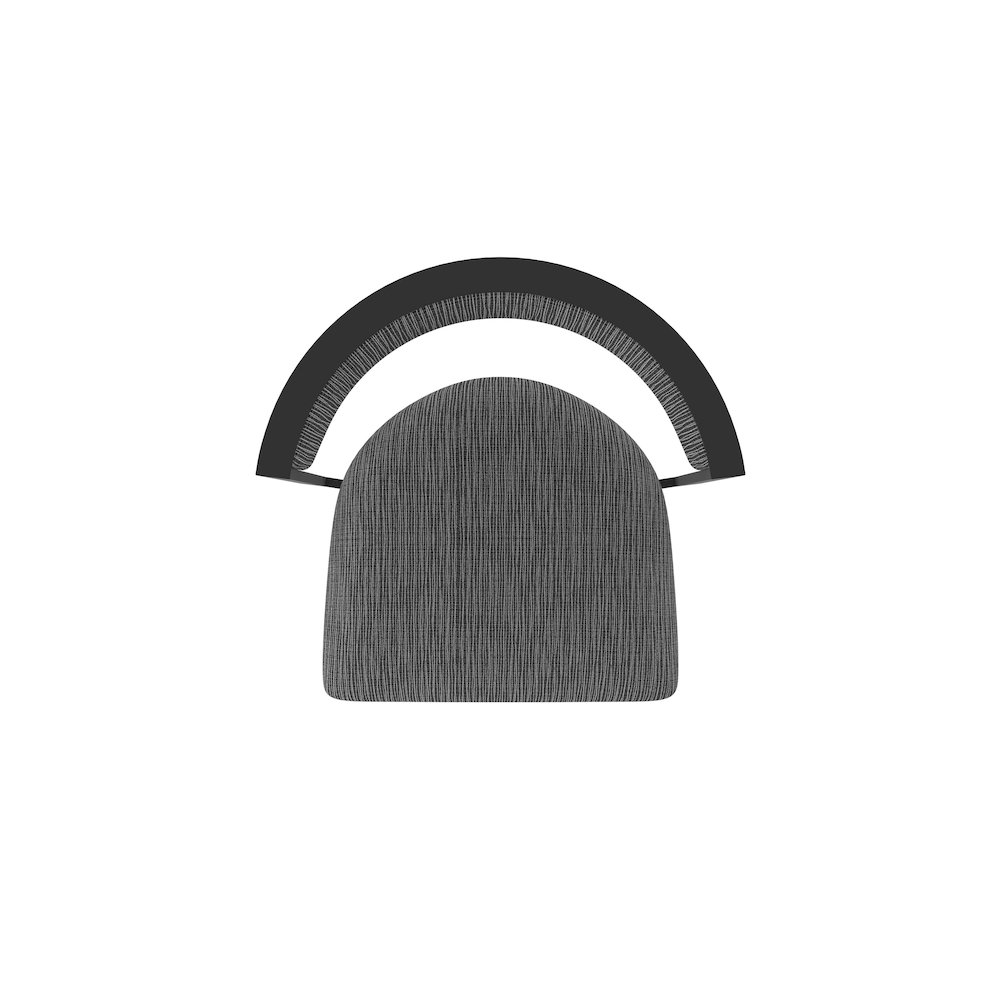Swivel Counter Stool with Black Wrinkle Finish and Graph Coal Seat and Back. Picture 3