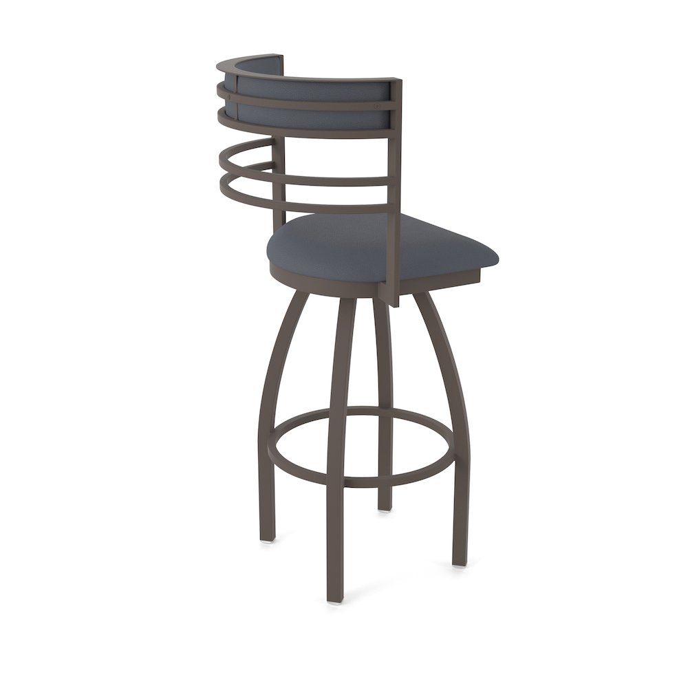 Swivel Counter Stool with Bronze Finish and Canter Storm Seat and Back. Picture 2