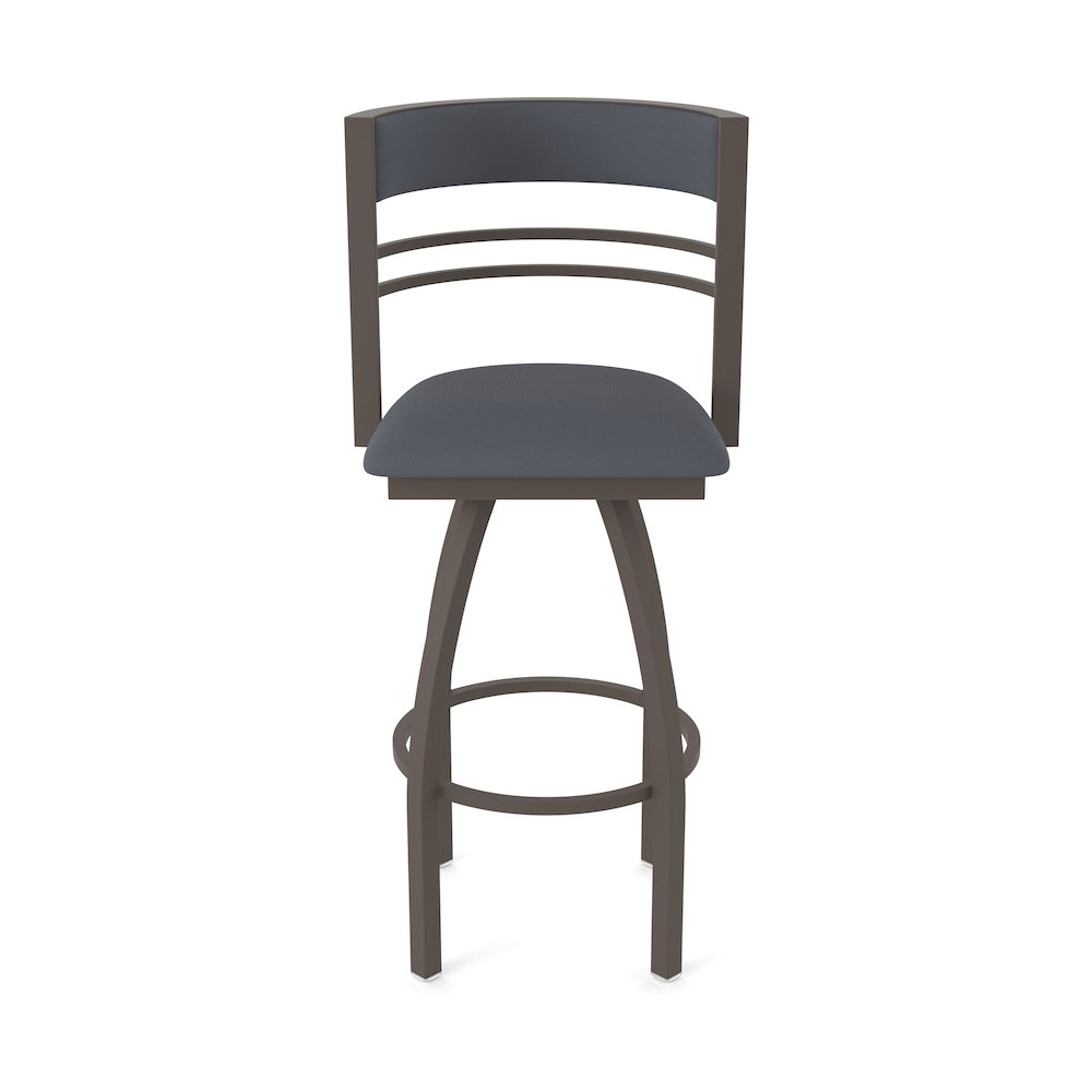 Swivel Counter Stool with Bronze Finish and Canter Storm Seat and Back. Picture 5