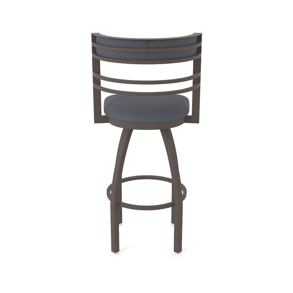 Swivel Counter Stool with Bronze Finish and Canter Storm Seat and Back. Picture 6