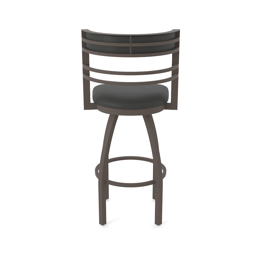 Swivel Counter Stool with Bronze Finish and Canter Iron Seat and Back. Picture 6