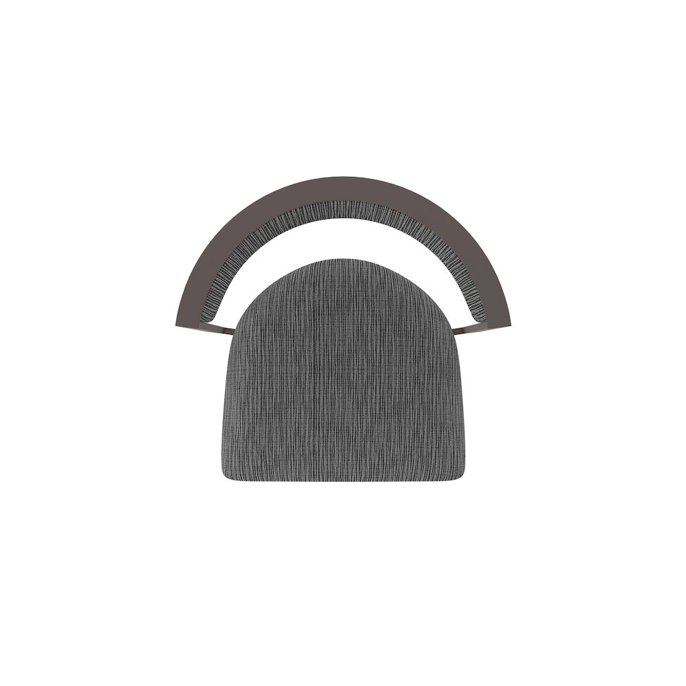 Swivel Counter Stool with Bronze Finish and Graph Coal Seat and Back. Picture 3