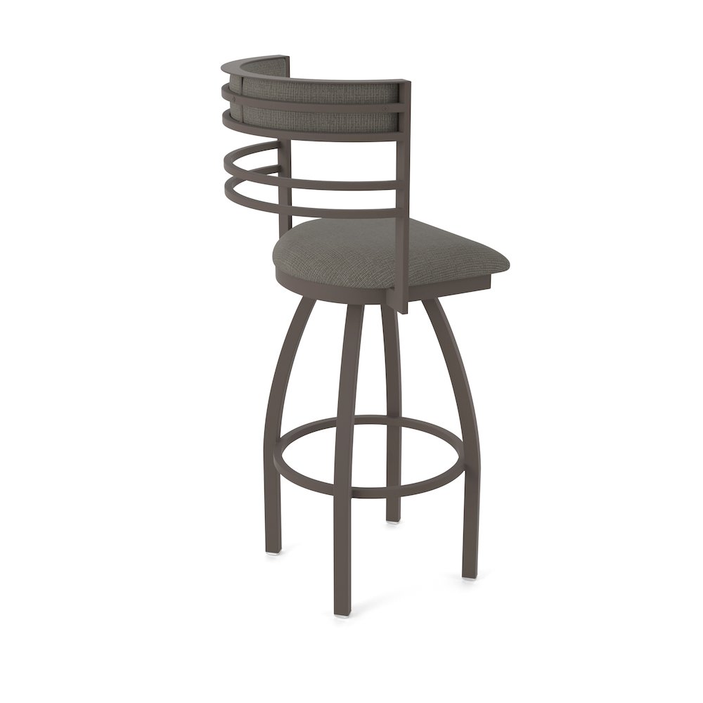 Swivel Counter Stool with Bronze Finish and Graph Chalice Seat and Back. Picture 2